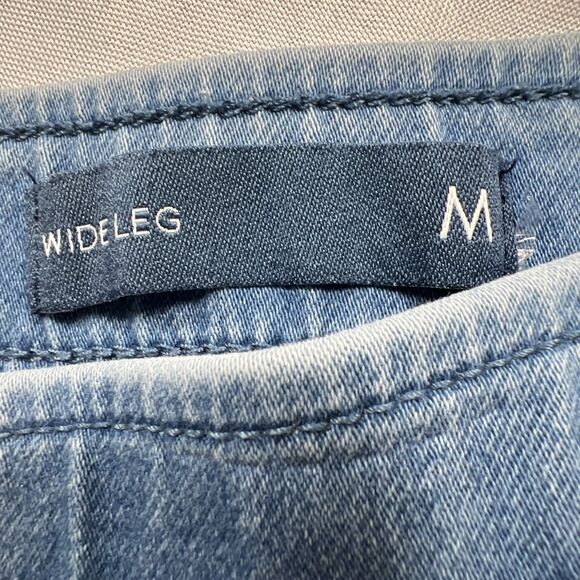 Purejill Denim Wide Leg Pull On Jeans Size Petite Medium Light Blue Stretch - Picture 5 of 14